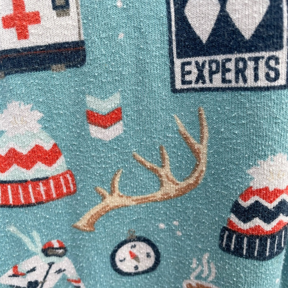 Little Blue House Ski Holiday Kids Union Suit Onsie, Size 8