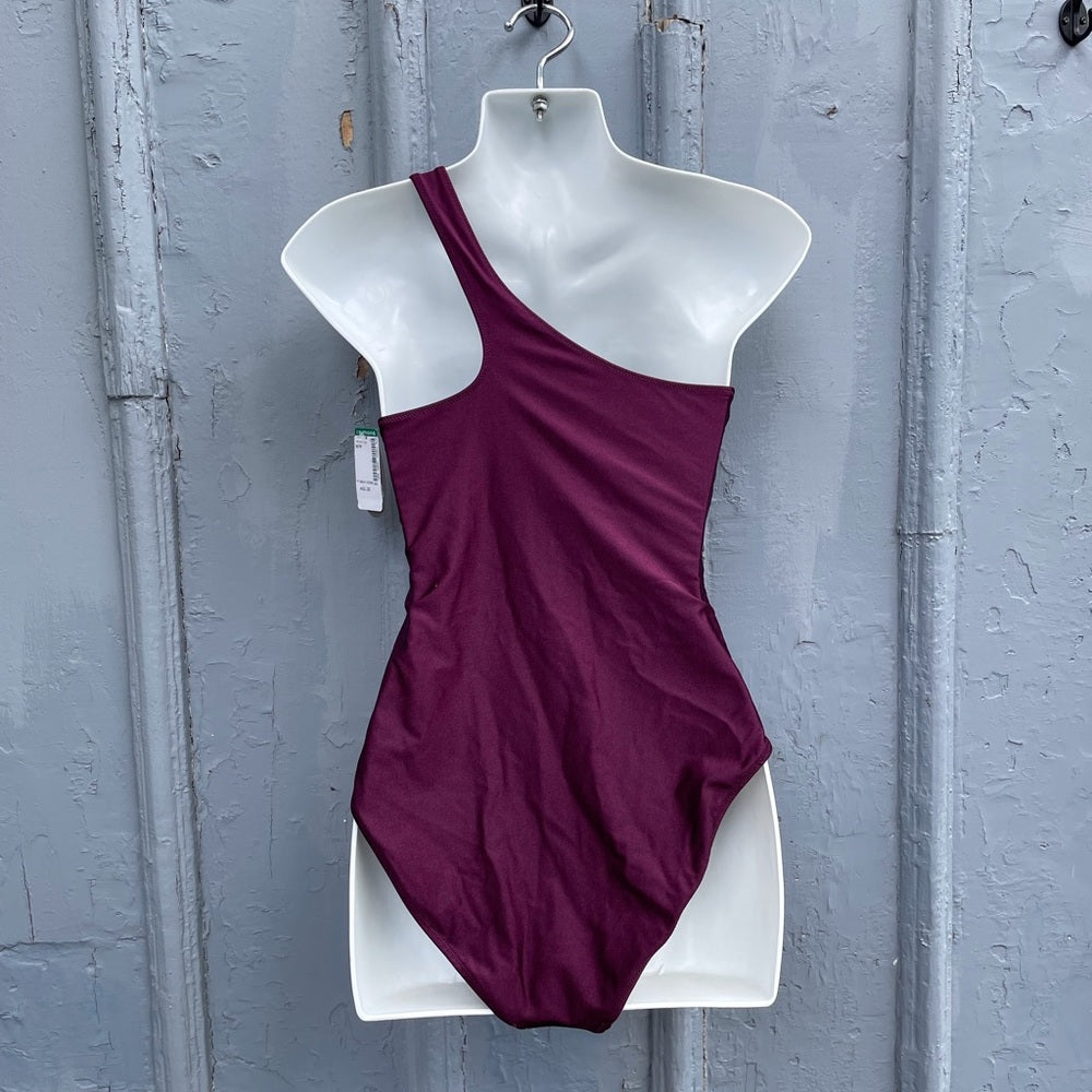 Simons BNWT Merlot one piece cut out bathing suit, medium