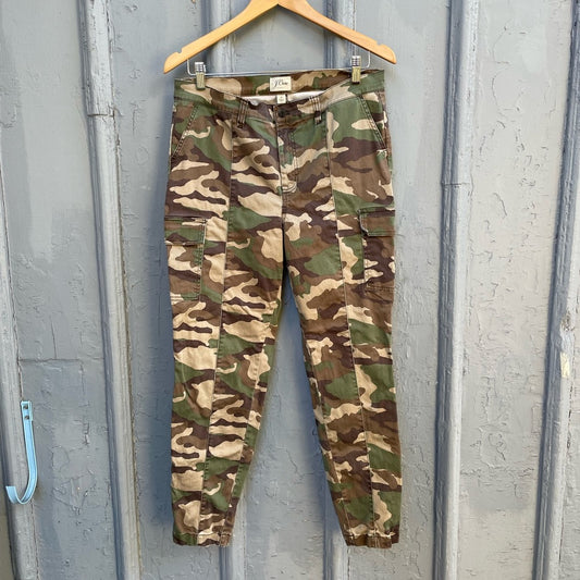 J. Crew 9" Cargo Camouflage Toothpick Pants, size 31