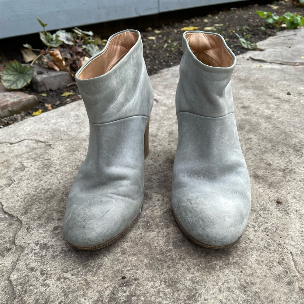 Maison Martin Margiela Line 22 Blue Leather Boots, size 39.5