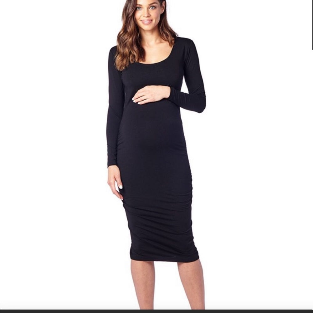 Cutler Mock Turtleneck t-shirt maternity dress, size Large