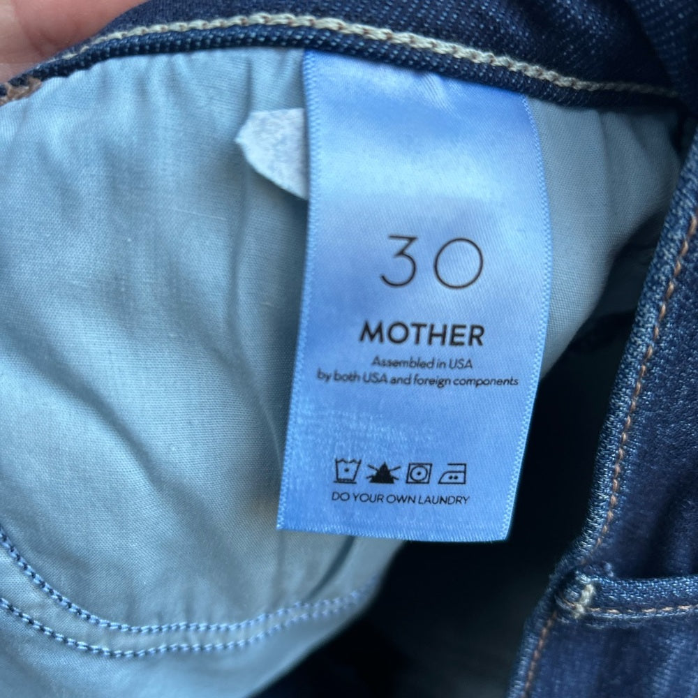 Mother The Hustler Ankle Fray Jeans, size 30