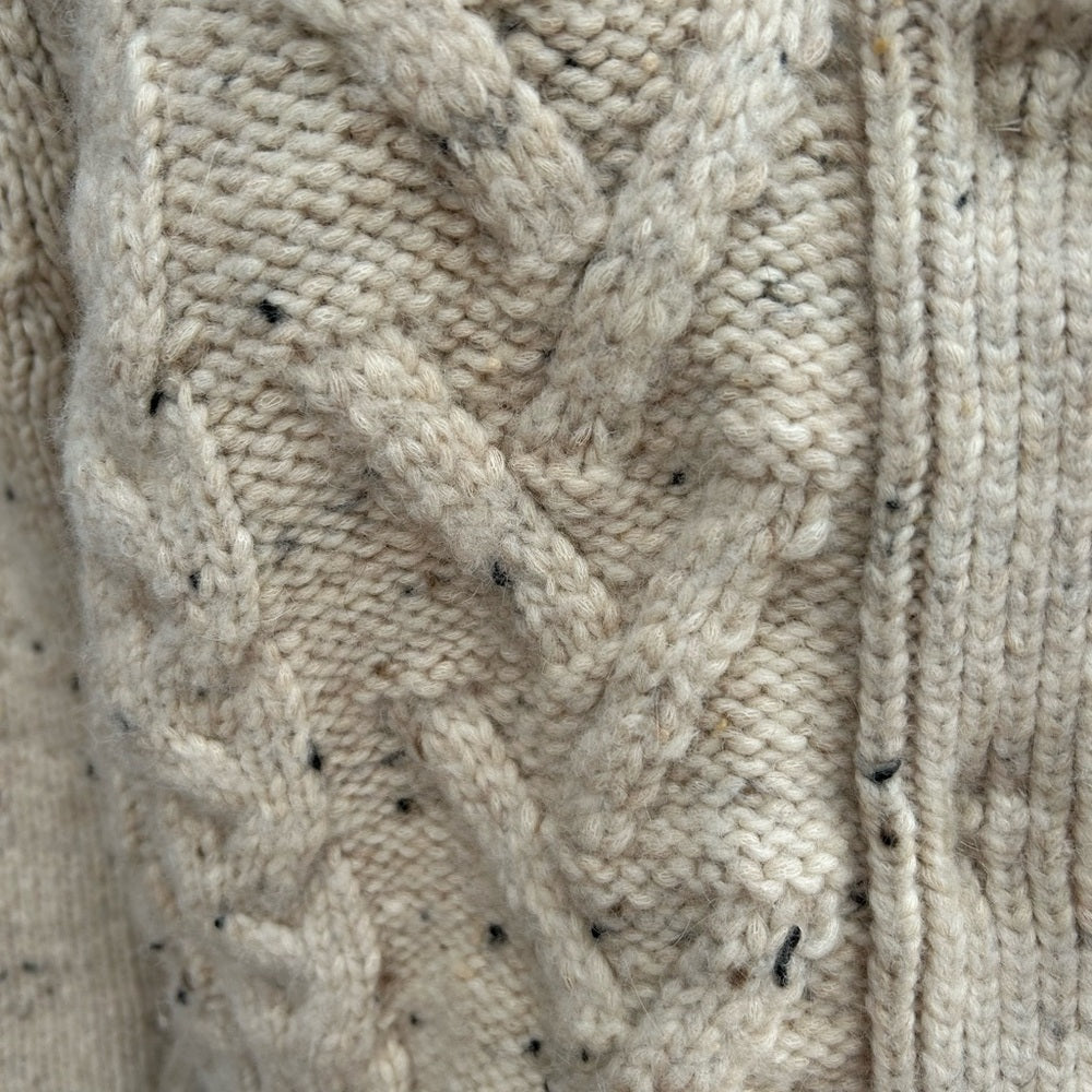 Ganni Wool Alpaca Blend Poplin Collar Sweater, size XS