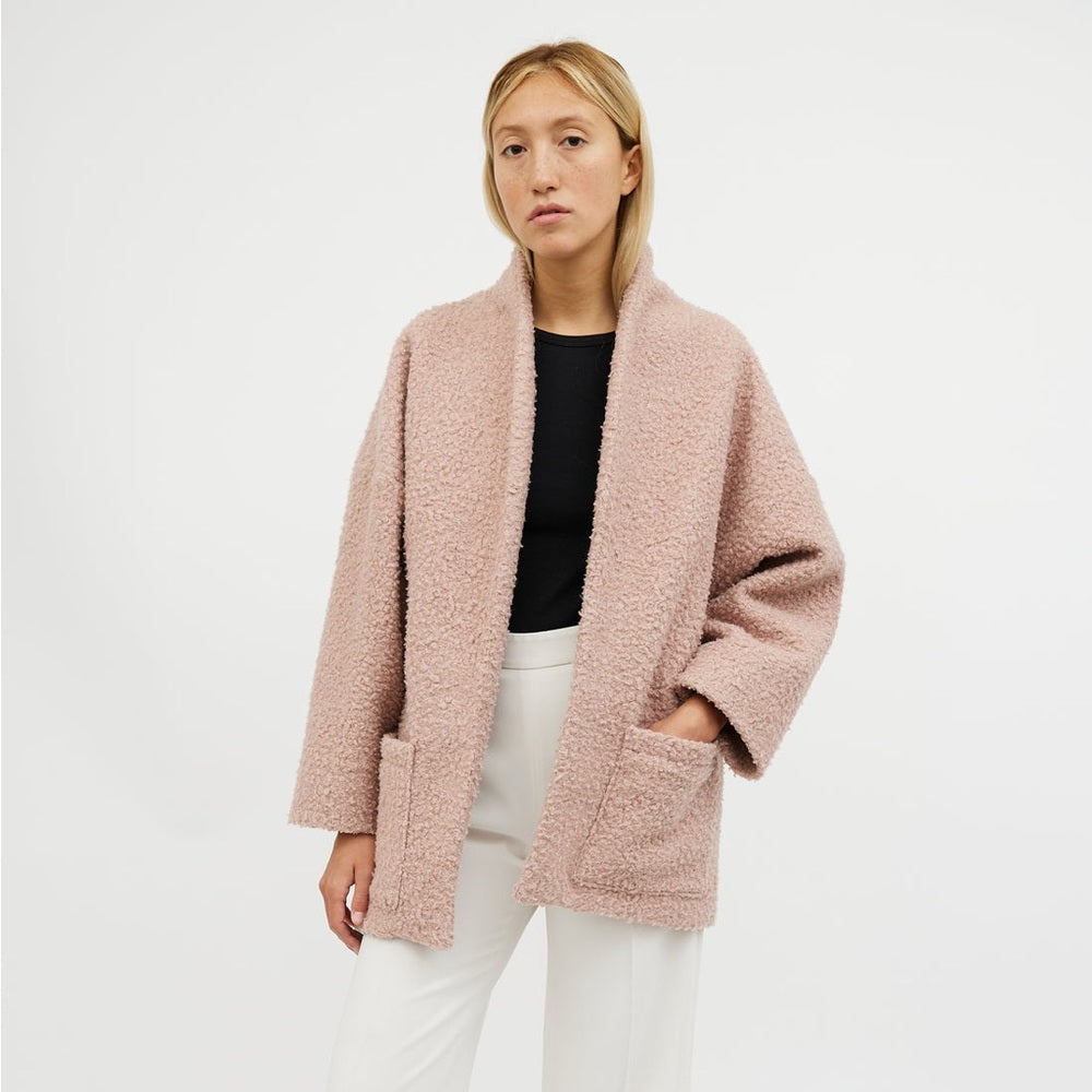 Horses Atelier Pink Boucle Patch Pocket Coat, size 1 (small)