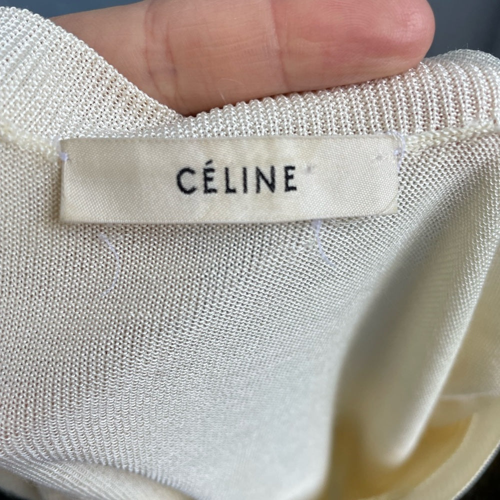 Celine Sleeveless Silk, Wool, Cashmere knit Sweater, size XS