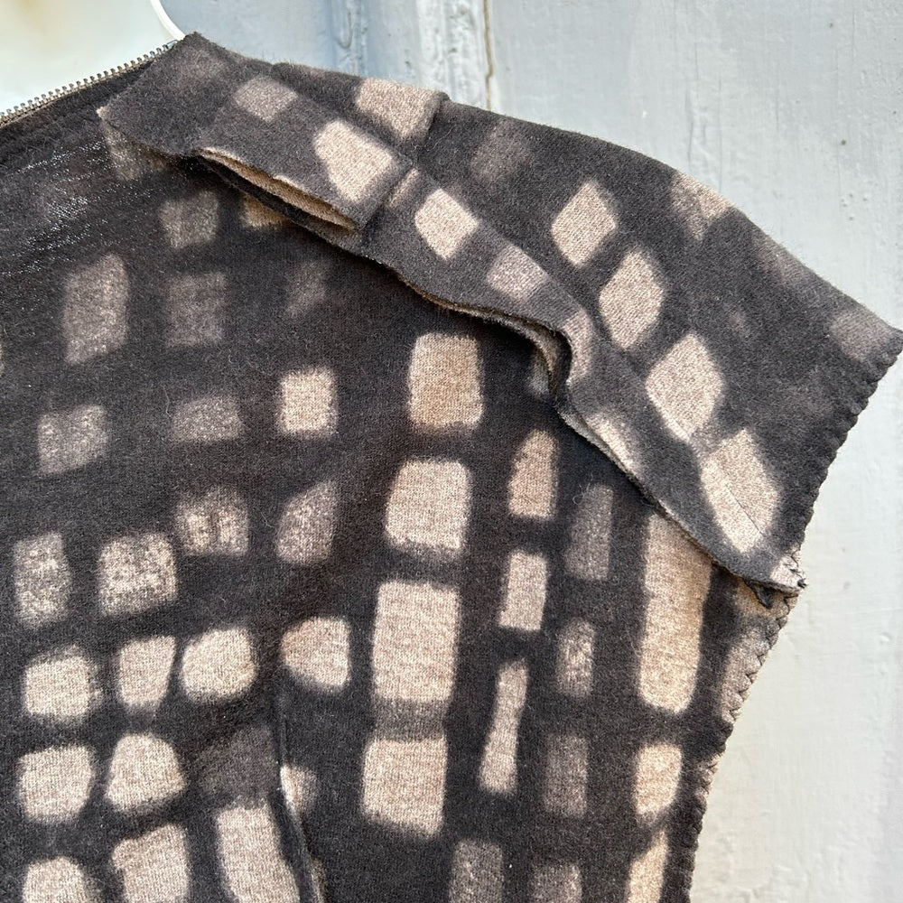 Bottega Veneta Grey & Black Wool Sheath, size 40
