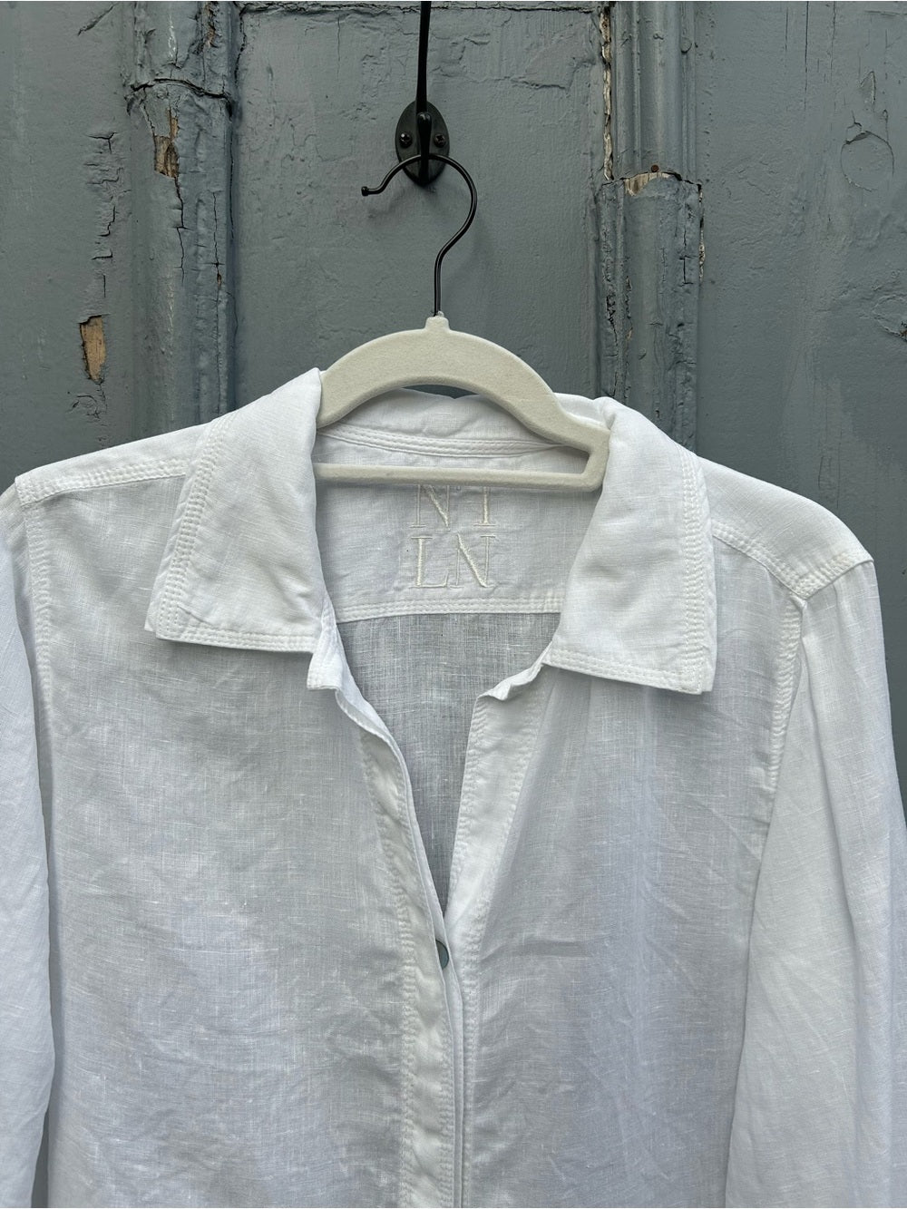 Nancy Lord NLLN White Linen Tunic, size M