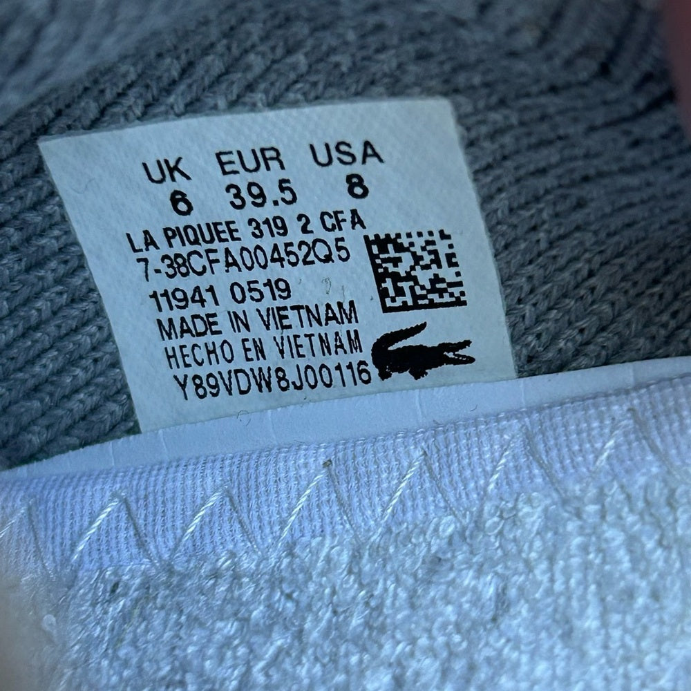Lacoste La Piquée Wool Blend Textile Trainers, size 8