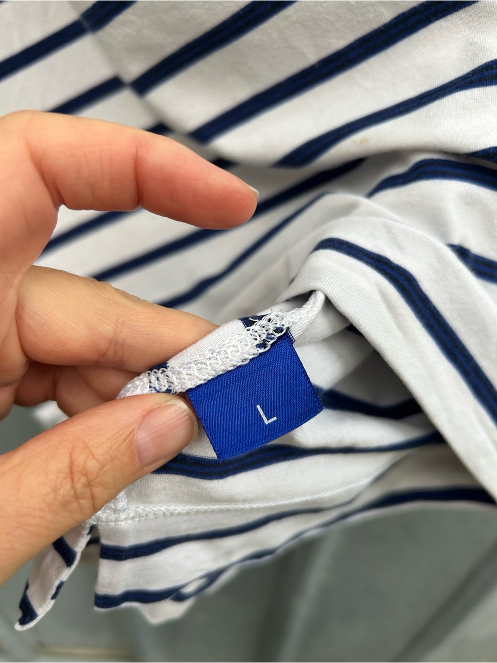 Kit & Ace Back to Front Striped Tee , size L