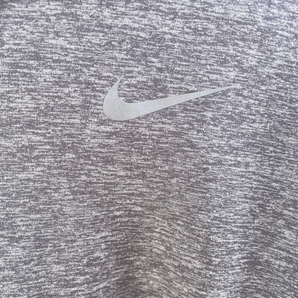 Nike Pro Dri Fit Heather Grey 1/4 Zip Running Top, size M