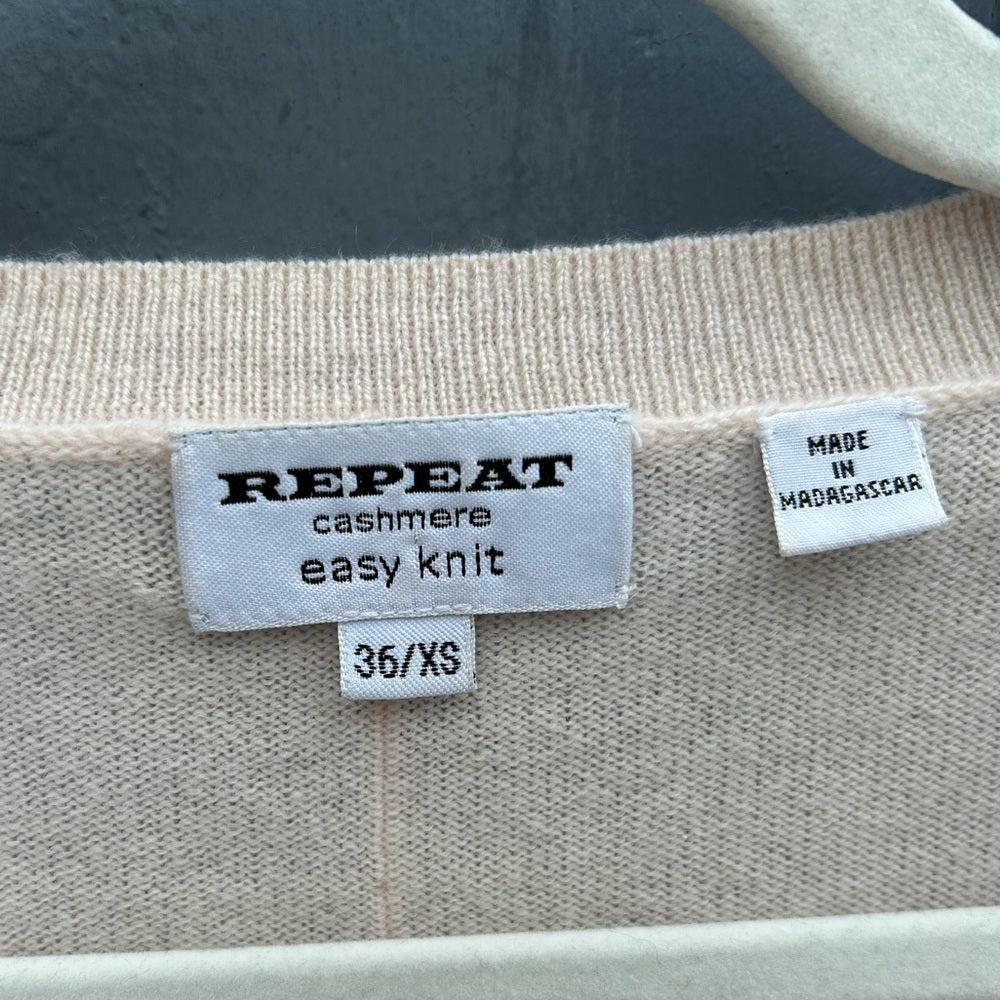 Repeat Cashmere Pink Oversized Long Cardigan, size XS