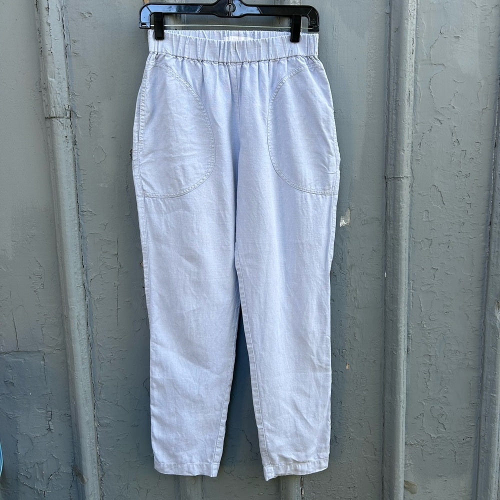 Not Perfect Linen blue Genova pants, size 6