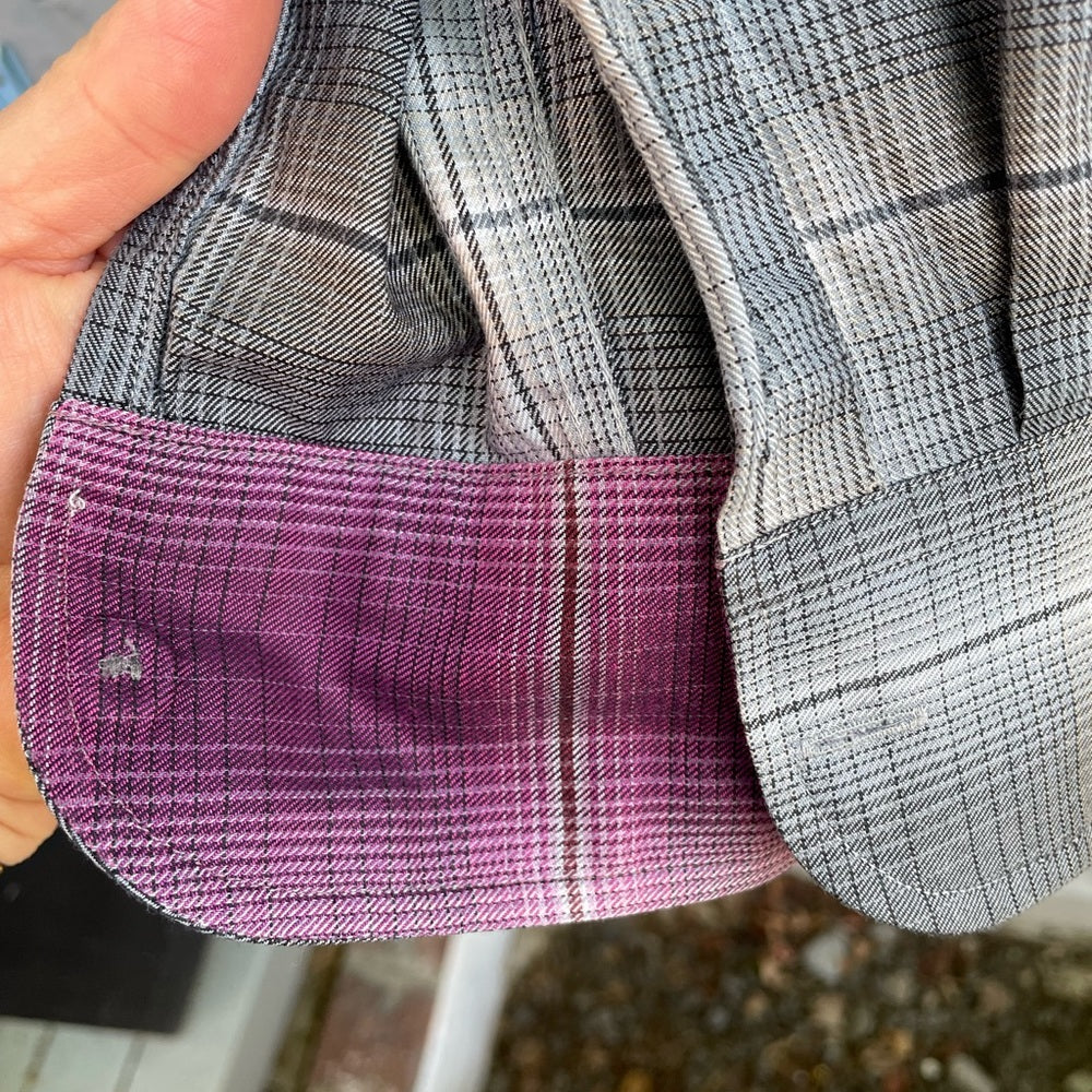 Ted Baker blue plaid “ Buldate tapered fit” buttondown, Ted size 3 (medium)