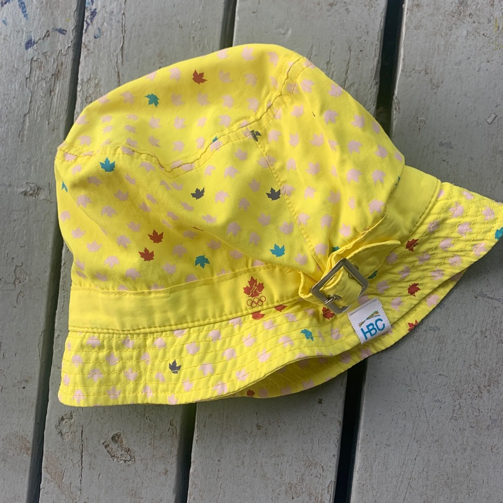 HBC Olympic maple leaf yellow bucket hat