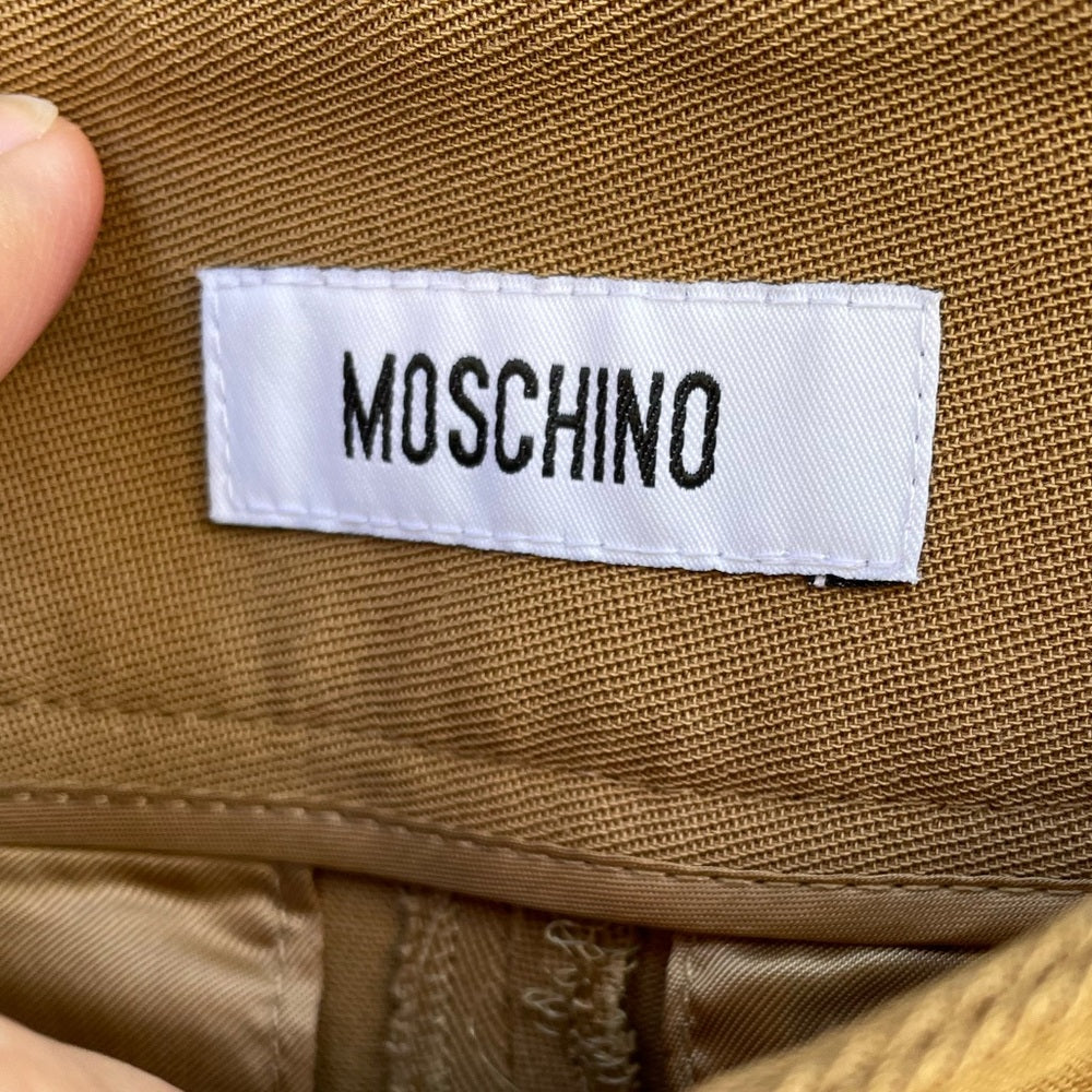 Moschino Khaki Wool Blend Riding Trousers, size 6