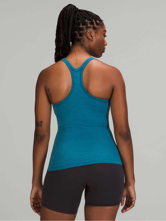 Lululemon Ebb to Street Tank Top, Teal Green, size 4