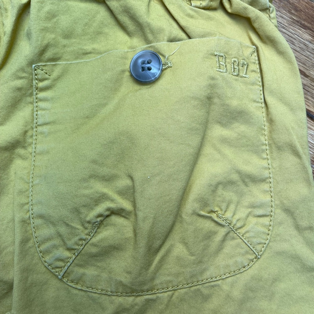 Bonpoint mustard yellow cargo shorts, size 6