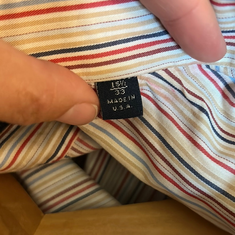 Burberry London Vintage Longsleeve Buttondown Cotton Shirt, size 15 1/2”
