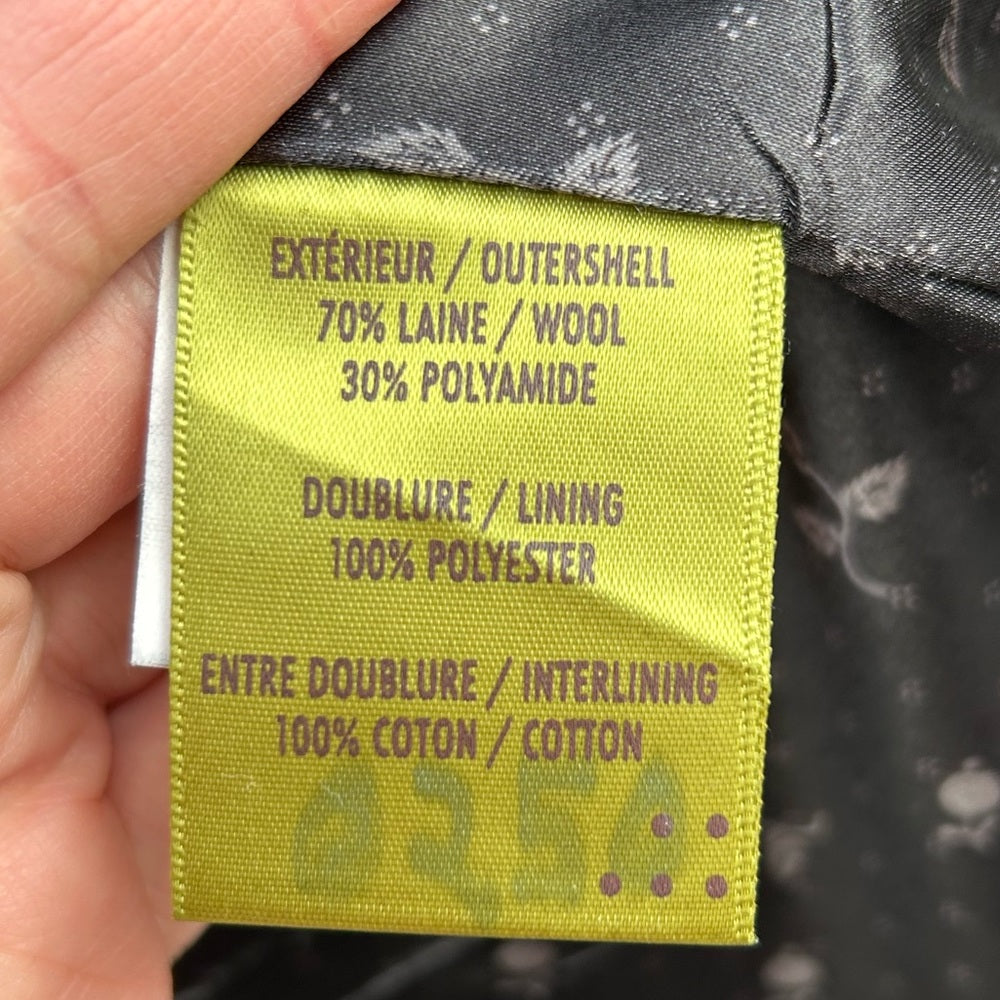 SOIA & KYO Houndstooth Wool Coat, Size XL