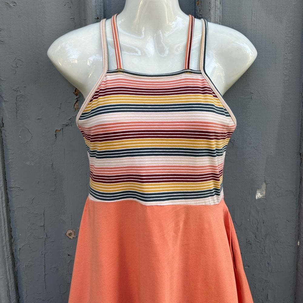 Pact Fit & Flare Strappy dress, BNWT, size M