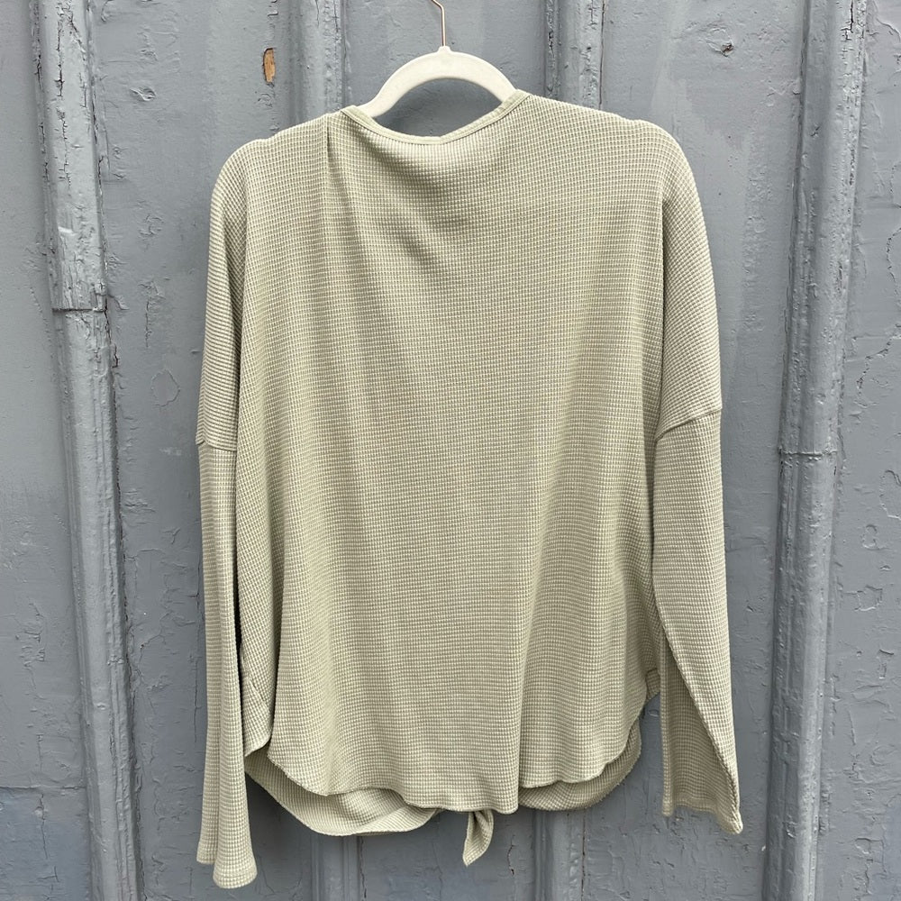 The Group by Babton tie-front thermal Sage Green, size 1X