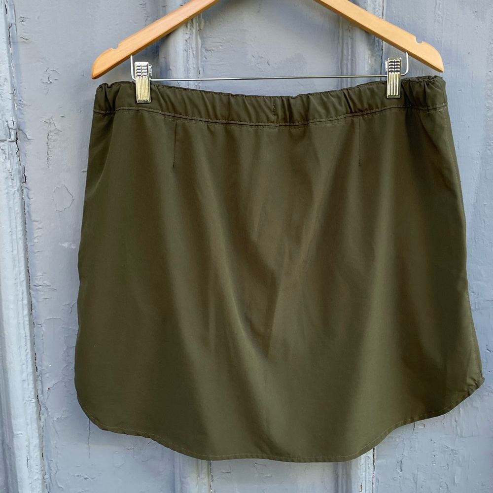 Riders by Lee Indigo Khaki Green Utility Skirt, size 16