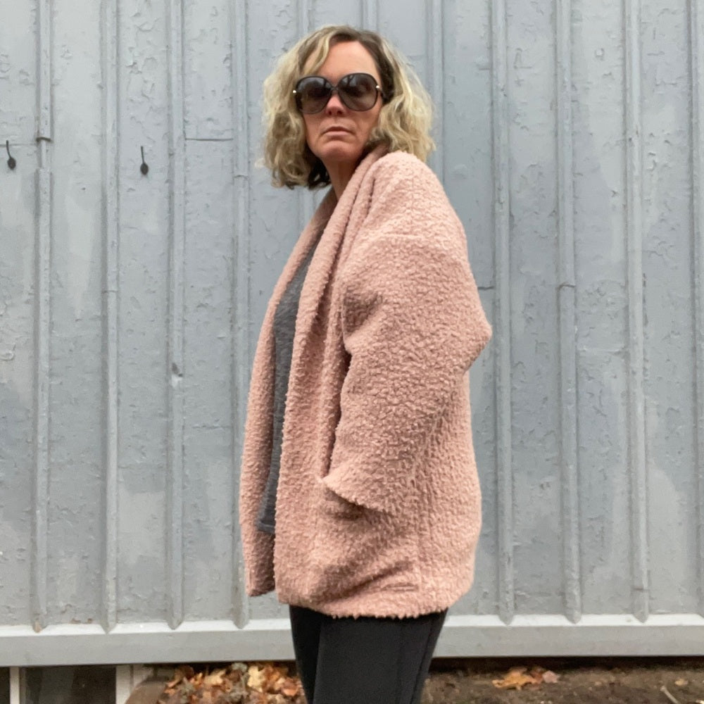 Horses Atelier Pink Boucle Patch Pocket Coat, size 1 (small)