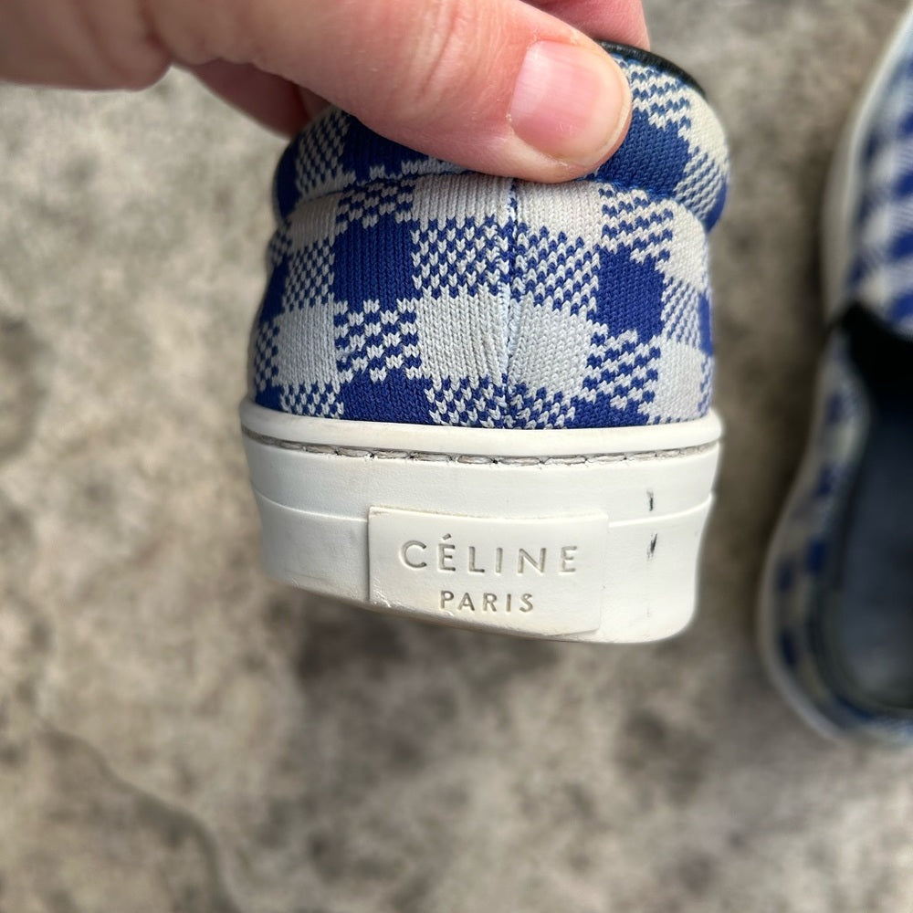 Celine Slip On Checked Shoes, size 37