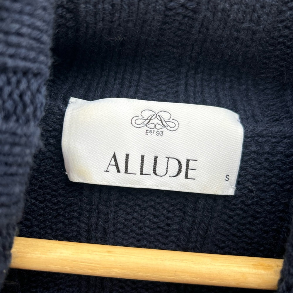 Allude Wool Cashmere Ribbed turtleneck, size Small