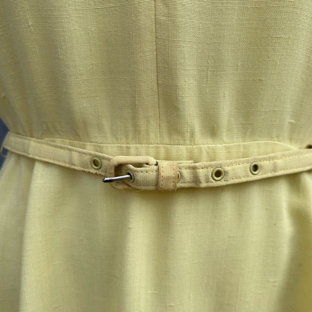 Jonelle 1950's Yellow Dress & jacket set, size vintage "12" (modern 6),