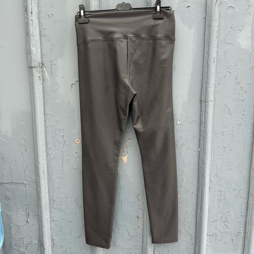 7 for all Mankind Grey Faux Leather Leggings, Size M