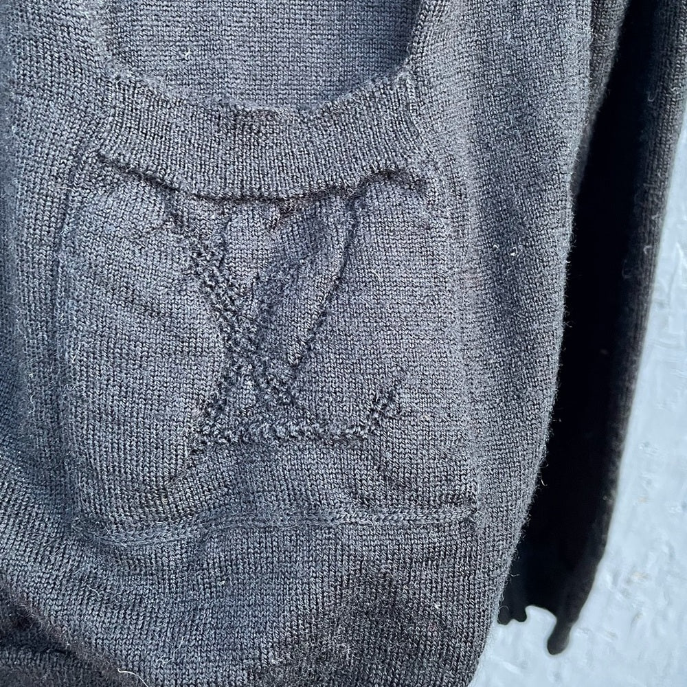 Louis Vuitton Uniformes black wool sweater XS