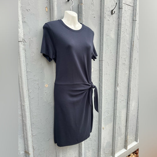 Kit & Ace Navy Tie Brushed dress, size M
