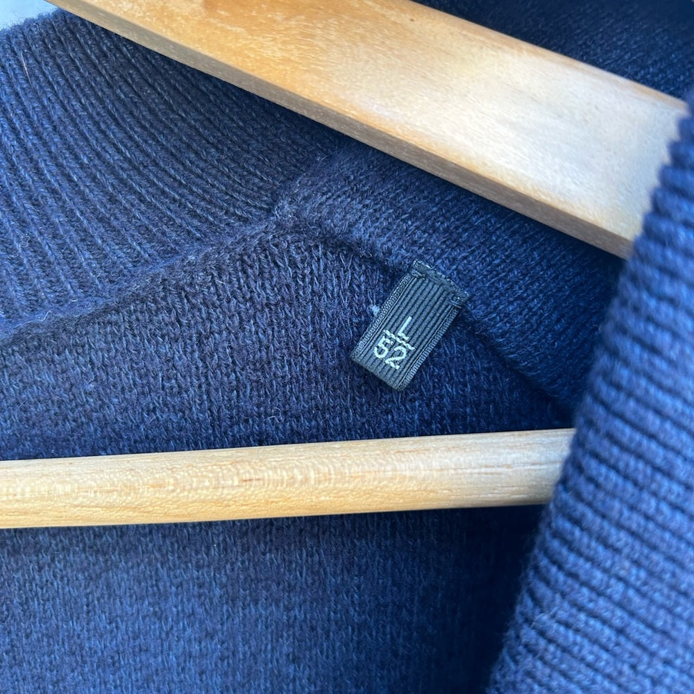 Ermenegildo Zenga Navy Cashmere Cotton Cardigan Blazer, size L/52