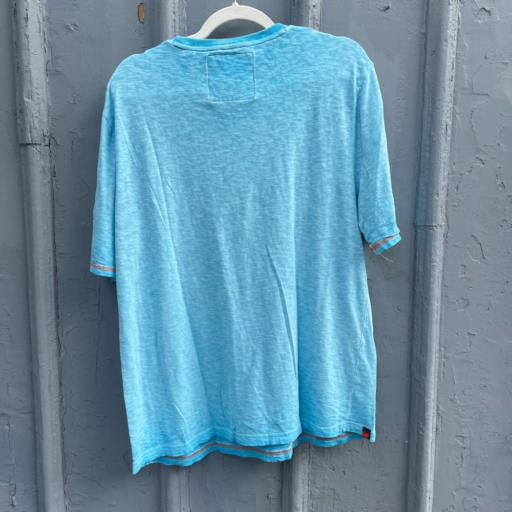 Superdry Cyan Blue Crewneck tee, size 3XL