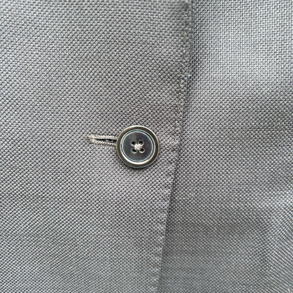 Massimo Dutti Navy Wool Crepe Blazer, size 6