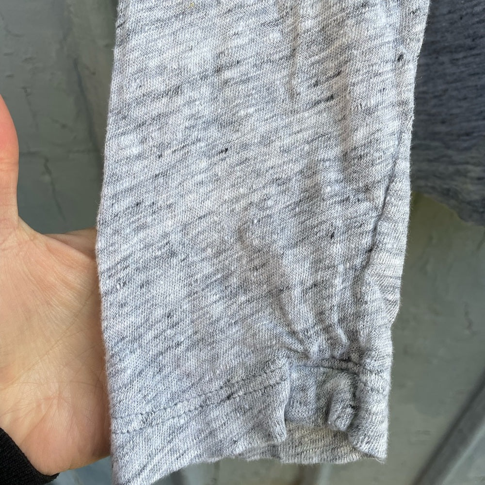 Travis Taddeo Grey Linen Long Sleeved Shirt, size S