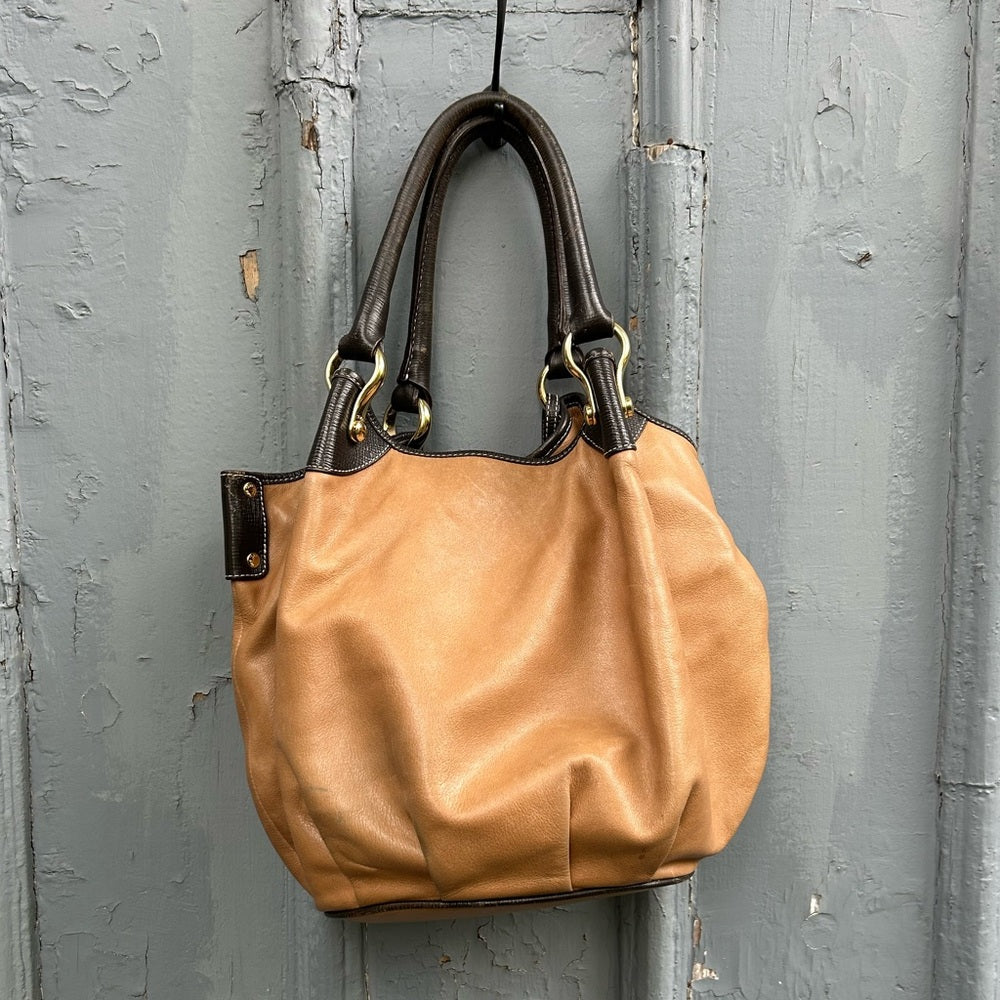 Tous Leather shoulder bag, 16.5”x 11.5”x 6.5”