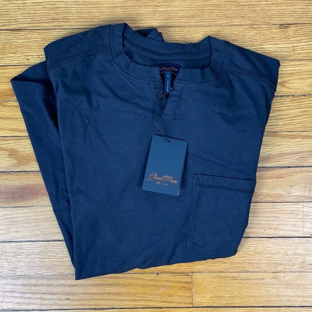 Good Man Brand V-Notch Premium Cotton T-Shirt, dark navy, size small