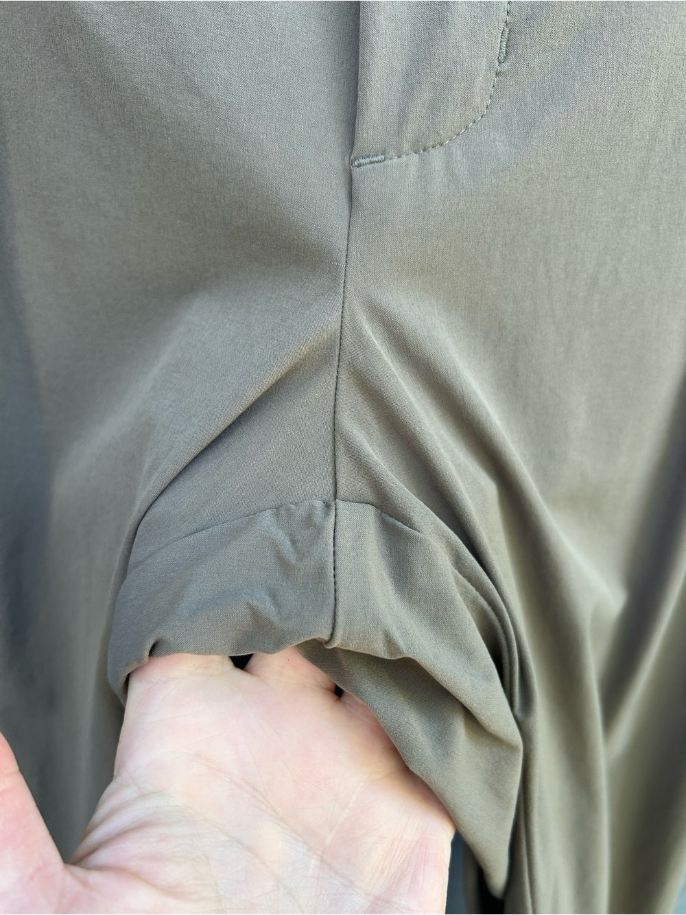 Fig Khaki Nylon trousers, size 8