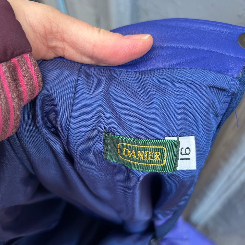 Danier Vintage 80’s Leather & Suede Skirt & Jacket set, Large