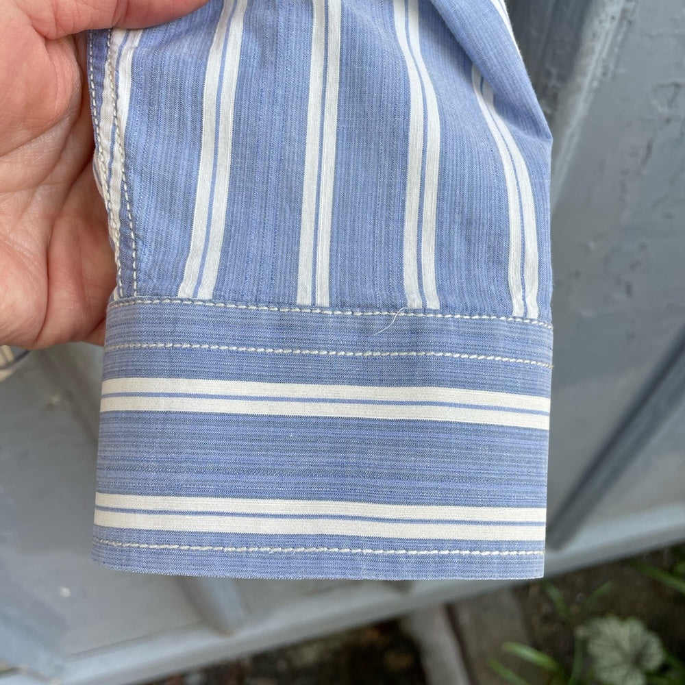 Ted Baker blue/ striped “yorksto” Buttondown, Ted size 3 (medium)