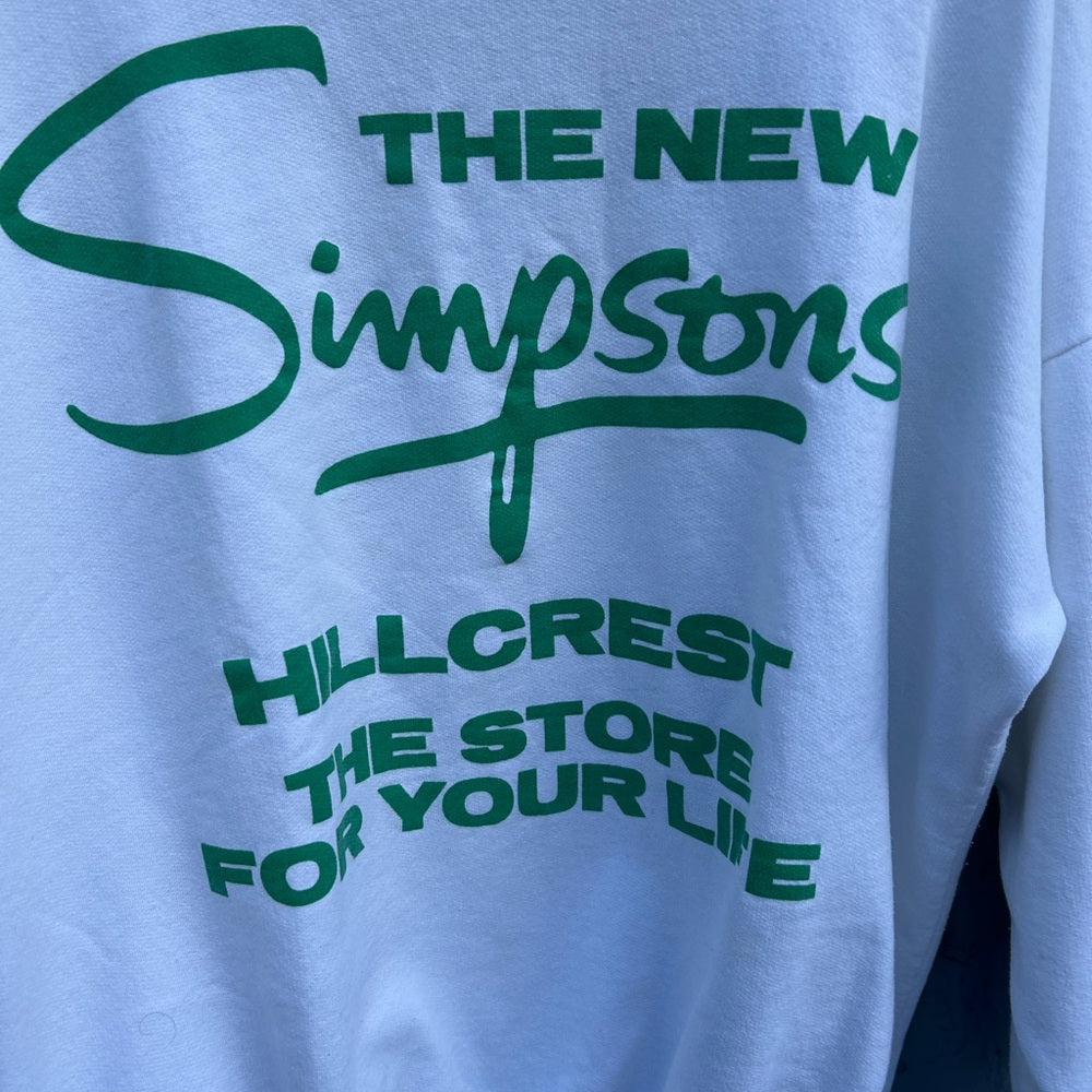 Vintage Simpsons Hillcrest Mall Sweatshirt, size XL
