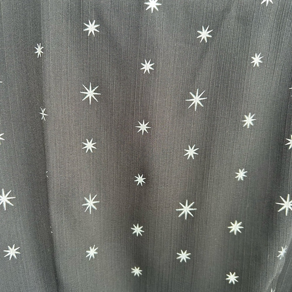 Banana Republic Metallic Star Puff-Sleeve Wrap Dress, size 4