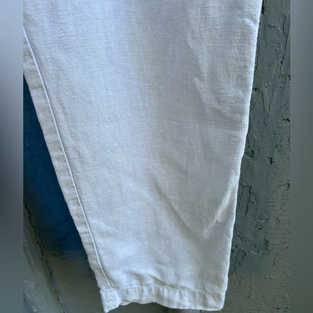Not Perfect Linen blue Genova pants, size 6