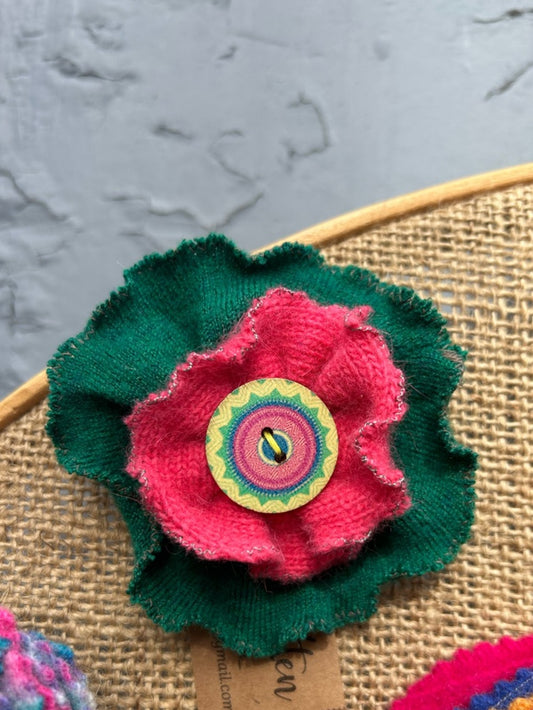 Vintage Cashmere Floral Brooch