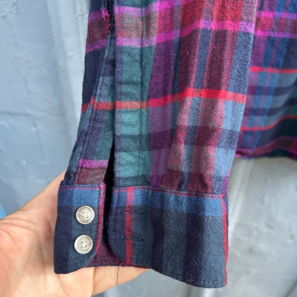 Eddie Bauer Plaid Flannel button down, size M
