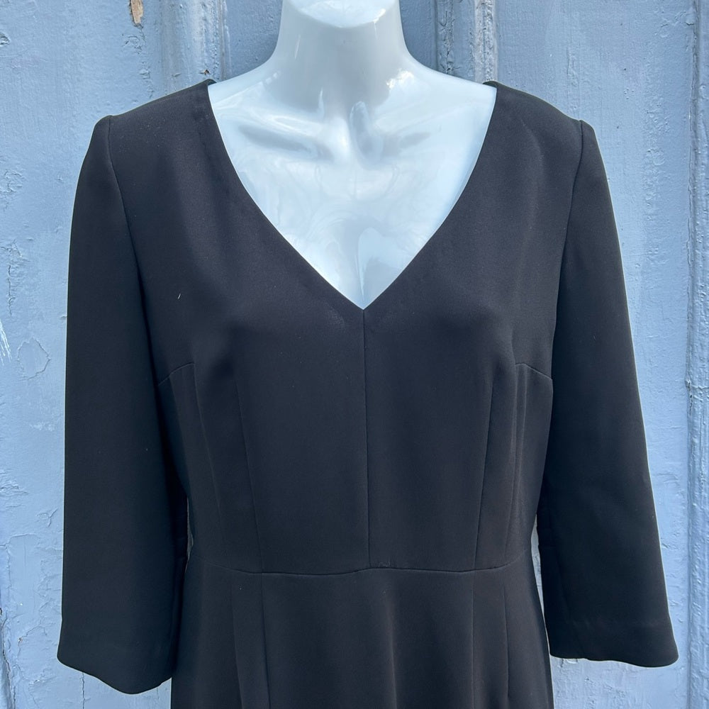 Comrags V neck Black Shift Dress, size Small