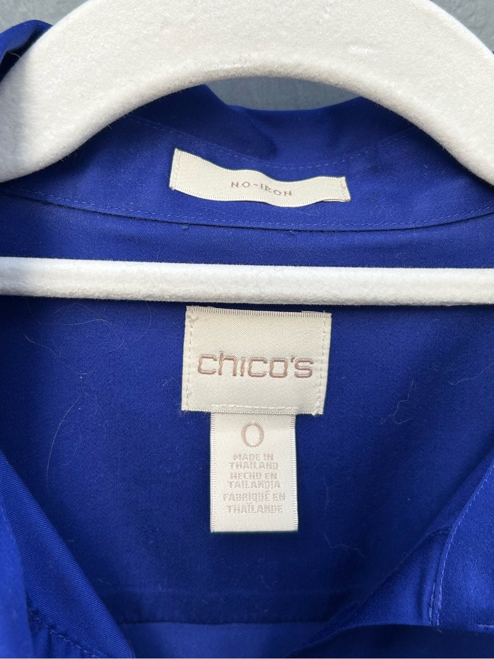 Chico’s Cerulean Blue Tunic, “0” (Fits M)