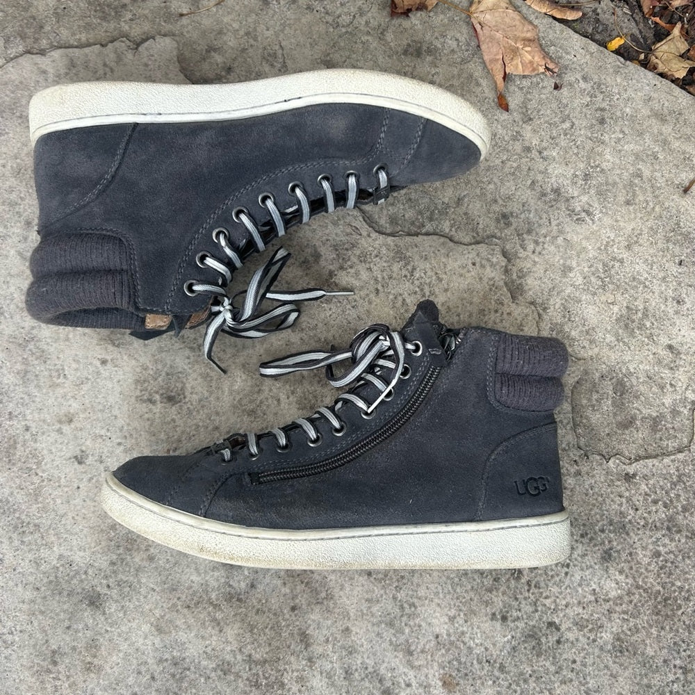 Ugg Grey Suede Olive Trainer, size 9